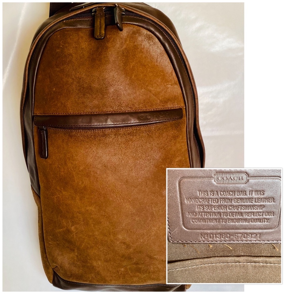 Coach Utility Bag Shoulder Backpack Dark Brown